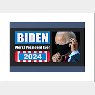 Biden Worst President Ever Posters and Art